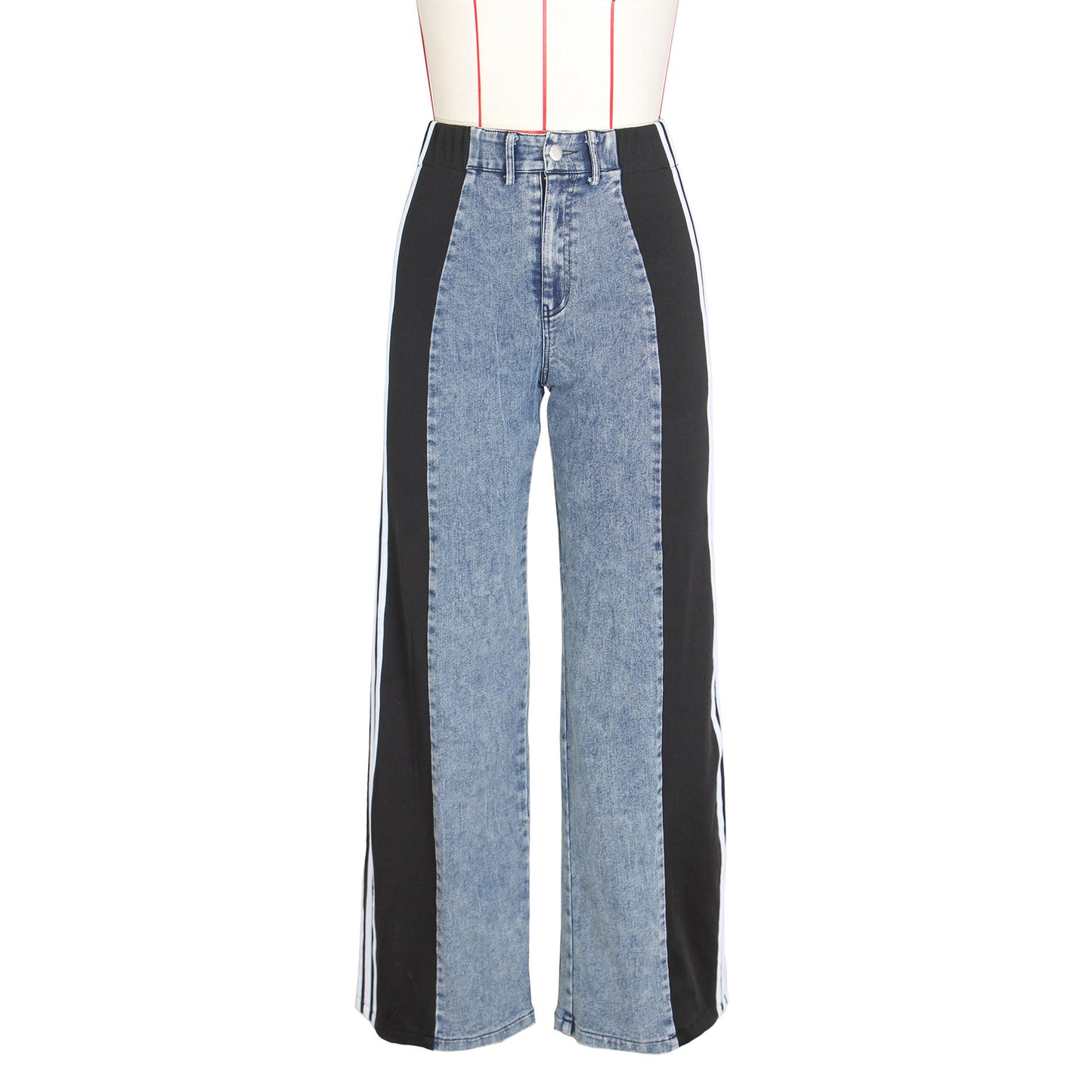 Pantaloni Streetwear Donna 2024 - Vita Alta a Gamba Dritta con Bande
